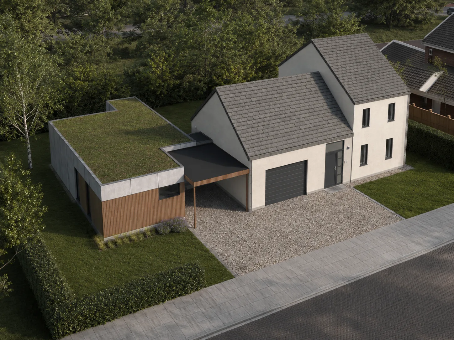 Vue architecturale d’habitation